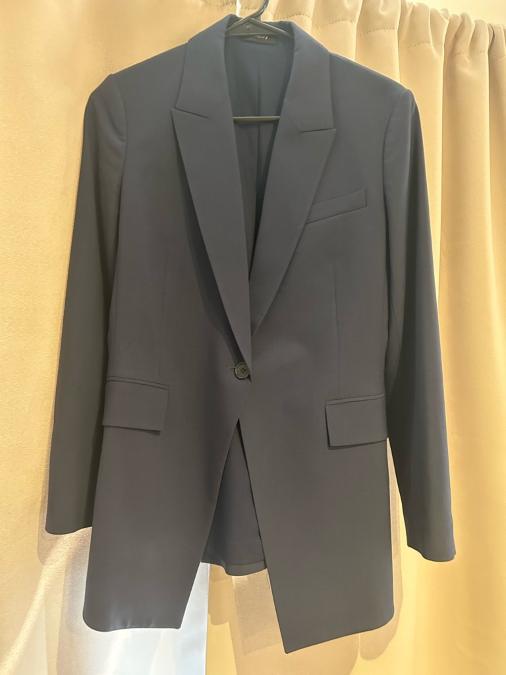 Theory Etiennette B Traceable Wool Blazer In Sea Blue Size 6